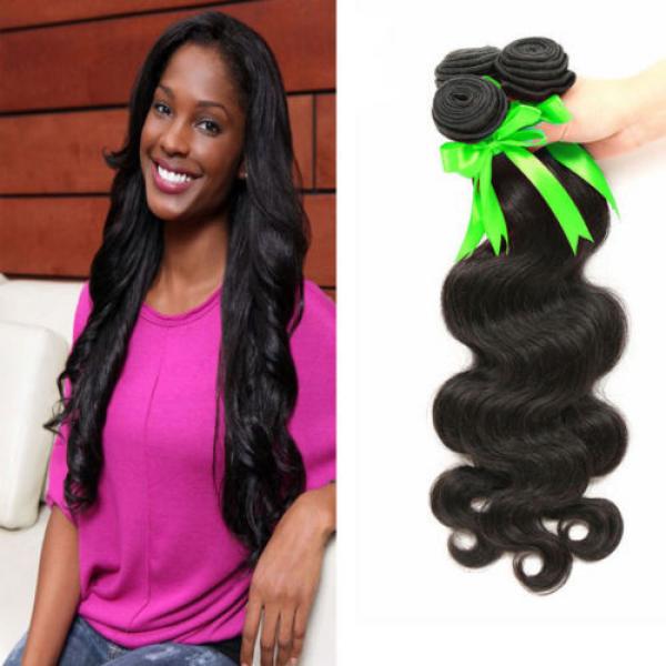 Brazilian Virgin Body Wave Weave Weft 100% Human Hair Wavy 3 Bundles/150g #1 image