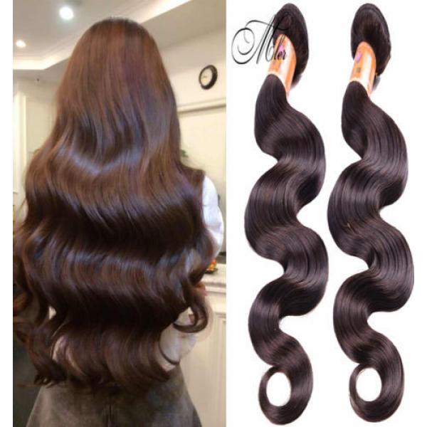 3 Bundles100% Virgin Brazilian Light Brown Body Wave Hair Extensions #2 image
