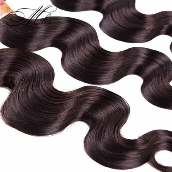 3 Bundles100% Virgin Brazilian Light Brown Body Wave Hair Extensions #5 image