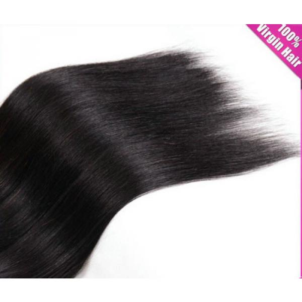 6A 1Bundle Virgin Brazilian Straight 10-30&#034; Natural Black Human Hair 100g/pc T1 #3 image