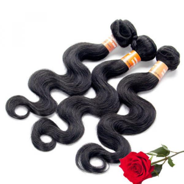 3 Bundles/150g Brazilian Virgin Body Wave Weave Weft 100% Human Hair Extention #4 image