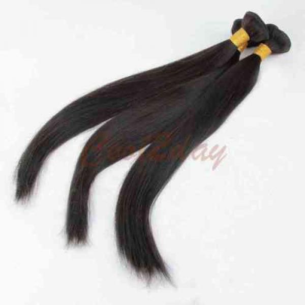 3 Bundles 18&#034; Remy Virgin Brazilian Straight Human Hair Weft Extensions 150g all #3 image