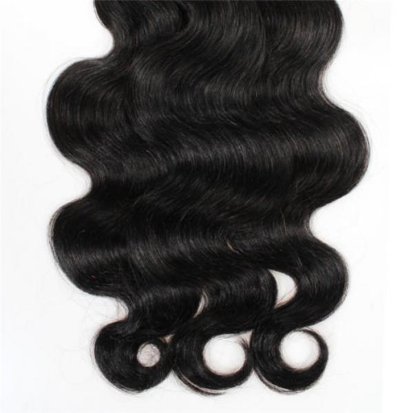 100% Human Hair Virgin Brazilian Body Wave Wavy Extension Weft Black Grade 5A #3 image