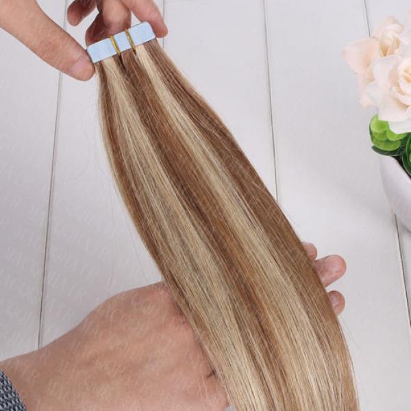 NEW 20pcs/set Tape In Skin Weft 100% Brazilian Virgin Remy Human Hair Extensions #2 image