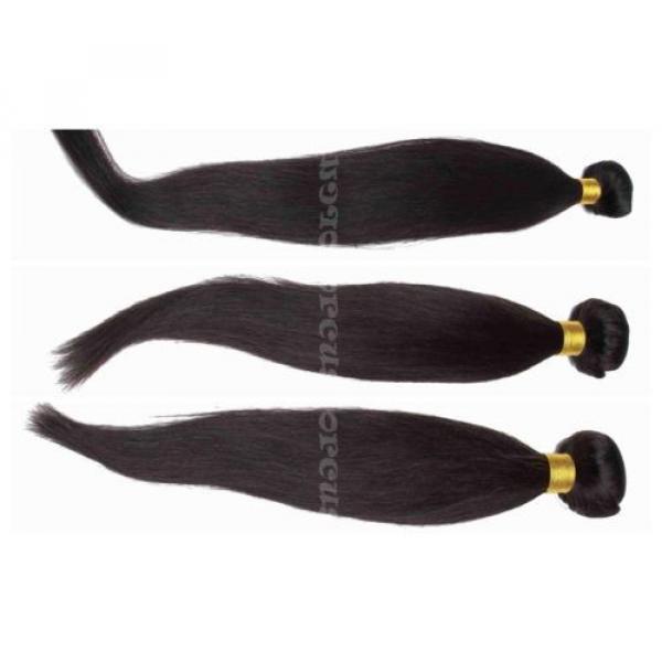 Hot 6A 3 Bundle 100% Unprocessed Virgin Brazilian Straight Human Hair Extensions #4 image
