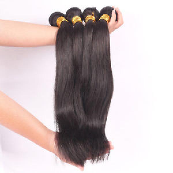 1 Bundle Brazilian Hair Extensions Straight Unprocessed Virgin Human Hair Weave #1 image