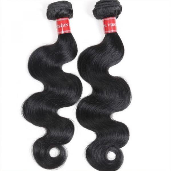 New Hot 100% Brazilian Peruvian Real Virgin Human Hair Extensions Wefts 7A Weave #2 image
