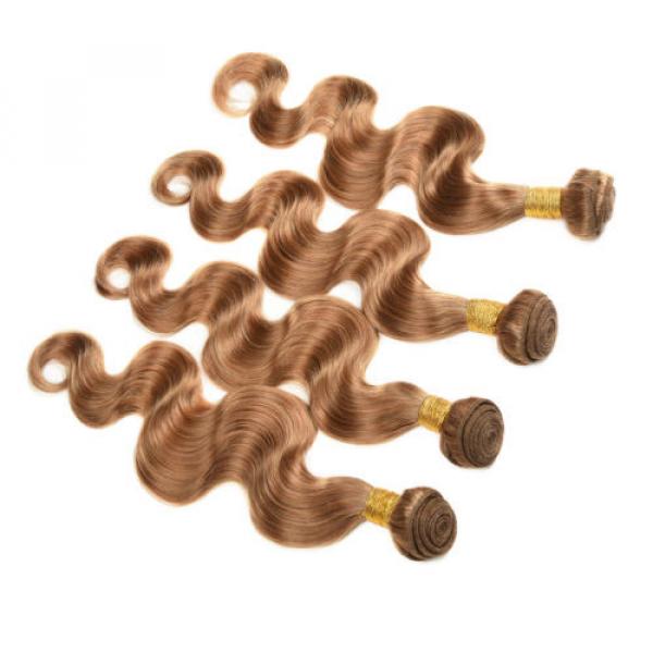 Brazilian Human Hair Virgin Remy Blonde Hair Extensions 3pcs Body Wave Color 27# #5 image