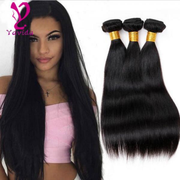 300g 7A 100% Unprocessed Virgin Brazilian Straight Human Hair Extensions Weave #1 image