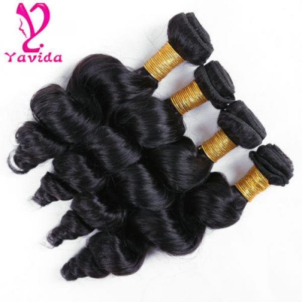 7A Unprocessed Virgin Brazilian Loose Wave Hair Weft Extension 400g/4Bundles #2 image