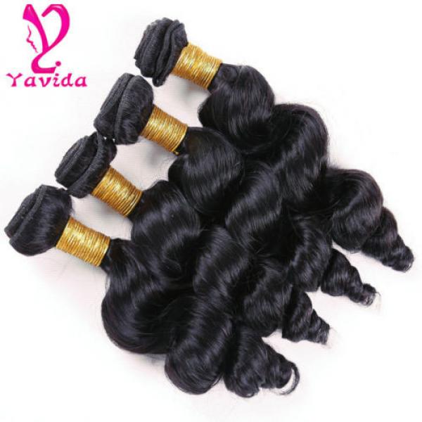 7A Unprocessed Virgin Brazilian Loose Wave Hair Weft Extension 400g/4Bundles #4 image