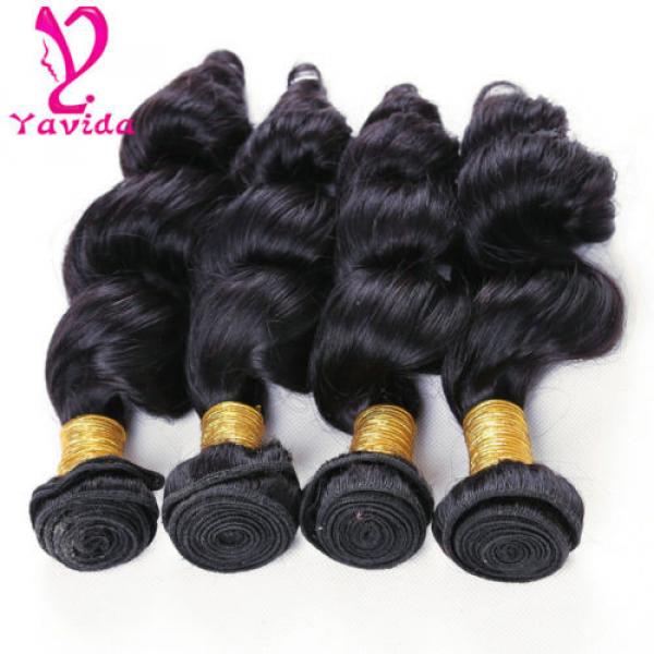 7A Unprocessed Virgin Brazilian Loose Wave Hair Weft Extension 400g/4Bundles #5 image