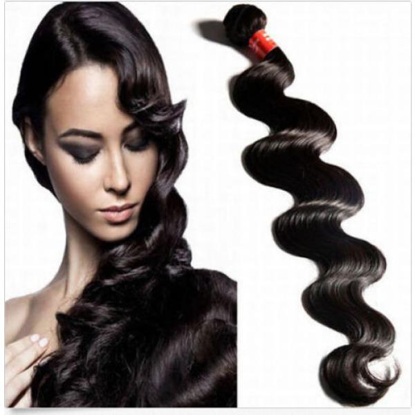 1 Bundle Brazilian Virgin Remy Body Wave 100% Human Hair Extensions Wefts 100g #1 image