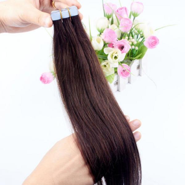 20pc Remy Brazilian Tape in Skin Weft Omber Virgin Human Hair Extensions 16&#034;-26&#034; #4 image