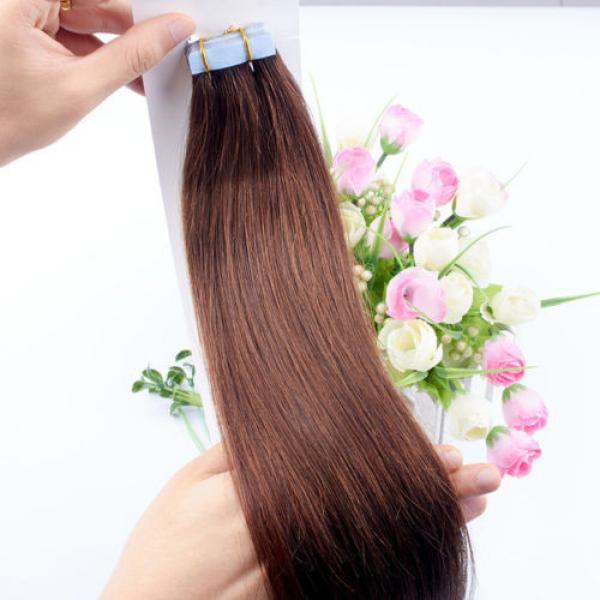20pc Remy Brazilian Tape in Skin Weft Omber Virgin Human Hair Extensions 16&#034;-26&#034; #5 image