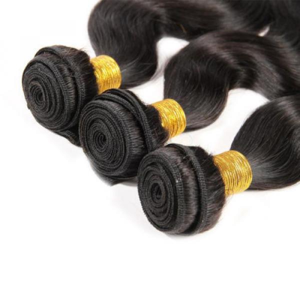 Brazilian Virgin Body Wave Human Hair Extensions 3 Bundles/ All 150g Hair Weave #5 image