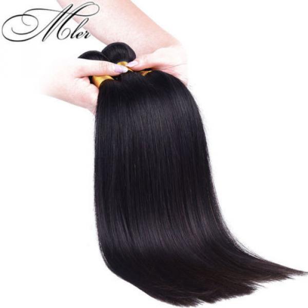 3 Bundles/150g Brazilian Virgin Hair Weave Natural Silky Straight Hair Wave #1 image