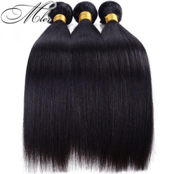 3 Bundles/150g Brazilian Virgin Hair Weave Natural Silky Straight Hair Wave #2 image