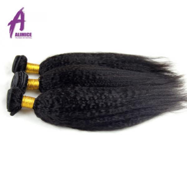 Kinky Straight Brazilian Virgin Human Hair Extensions Weave 3 Bundles 300g 7A #5 image