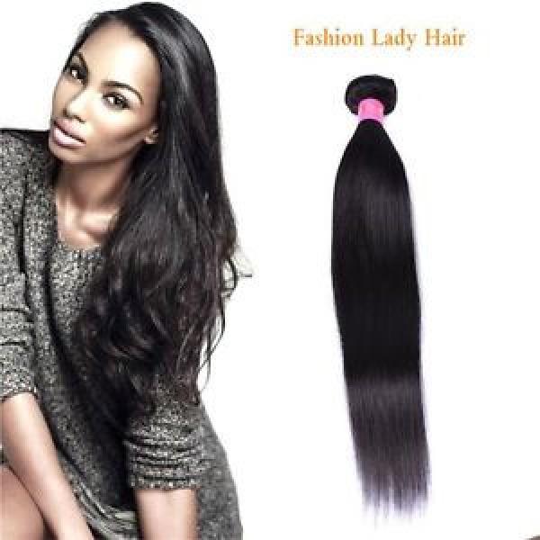 8A Black Straight Brazilian Virgin Human Hair Weft 1 Bundle/100g Human Hair Weav #1 image