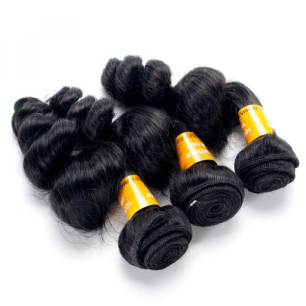 Virgin Brazilian Hair Bundles 3 Bundles/300g Loose Wave Human Hair Weave #3 image