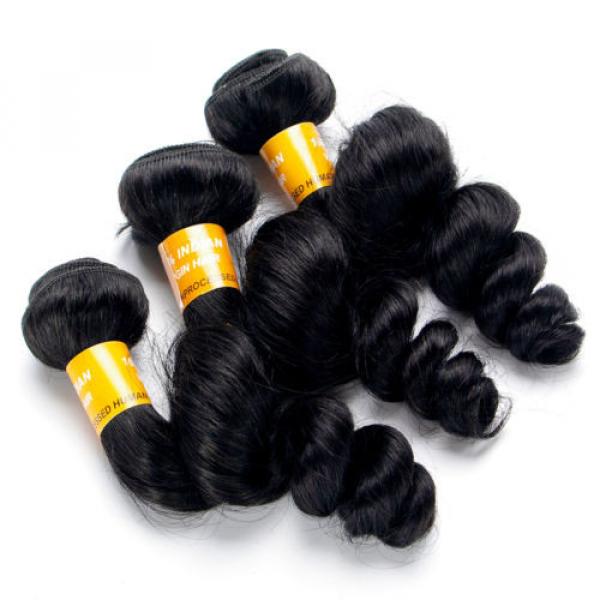 Virgin Brazilian Hair Bundles 3 Bundles/300g Loose Wave Human Hair Weave #4 image