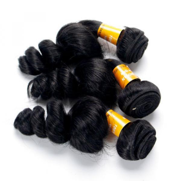 Virgin Brazilian Hair Bundles 3 Bundles/300g Loose Wave Human Hair Weave #5 image