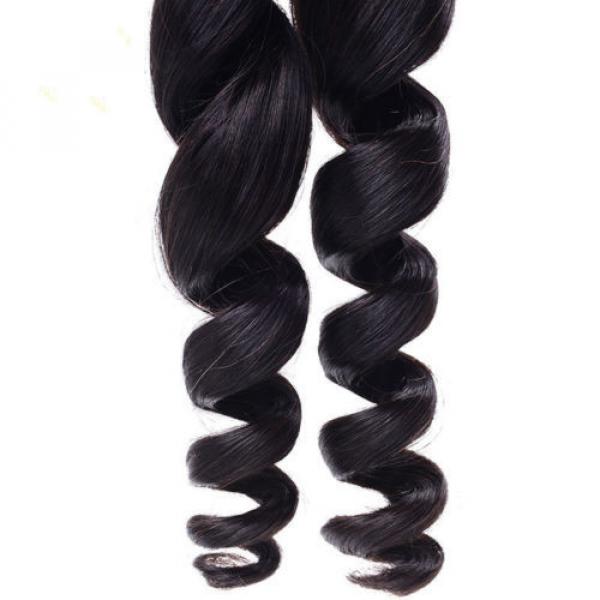 3 Bundles 100% Virgin Brazilian loose wave Remy Human Hair extensions Weave Weft #3 image