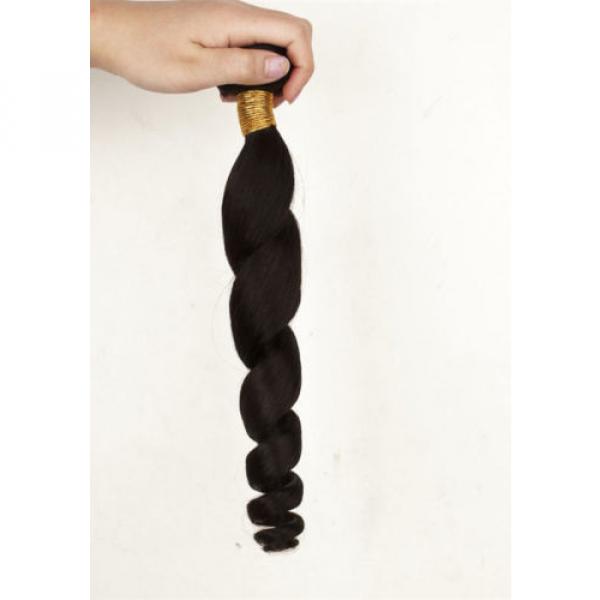 3 Bundles 100% Virgin Brazilian loose wave Remy Human Hair extensions Weave Weft #4 image