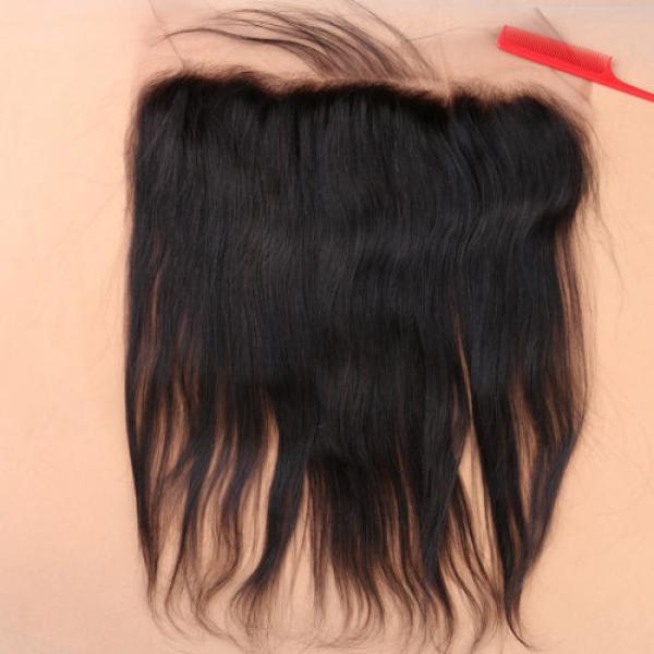 Remy Brazilian Human Virgin Hair Straight 13*4 Ear to Ear Lace Frontal Closure #2 image