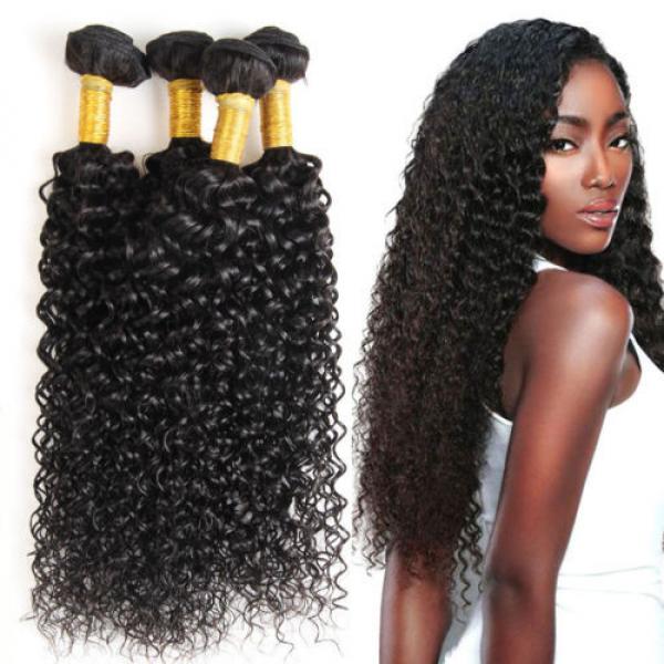 4 bundles Brazilian Virgin Remy Hair kinky curly Human Hair Weave Extensions #1 image