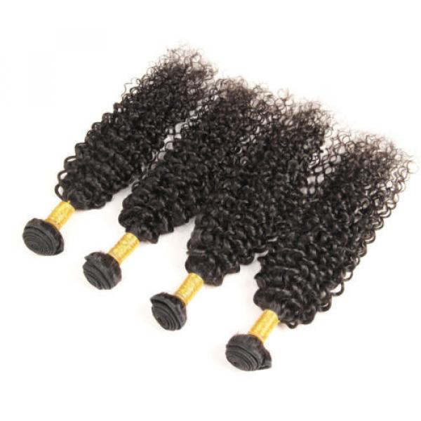 4 bundles Brazilian Virgin Remy Hair kinky curly Human Hair Weave Extensions #2 image