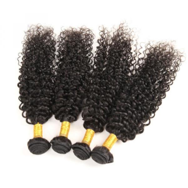 4 bundles Brazilian Virgin Remy Hair kinky curly Human Hair Weave Extensions #3 image