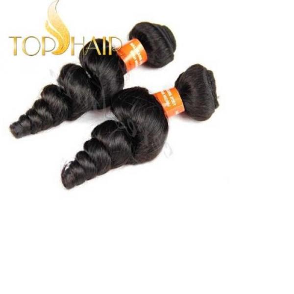 100% Virgin Brazilian Loose Wave Weave Remy Human Hair Weft Wavy 3bundles/150g #2 image
