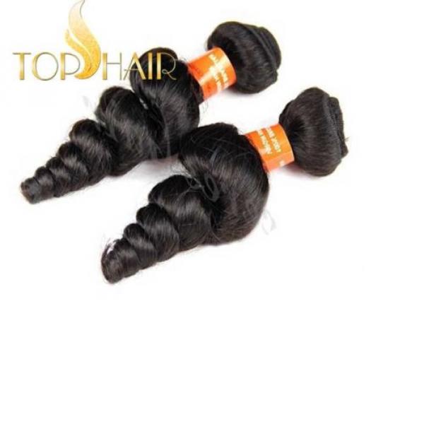 100% Virgin Brazilian Loose Wave Weave Remy Human Hair Weft Wavy 3bundles/150g #5 image