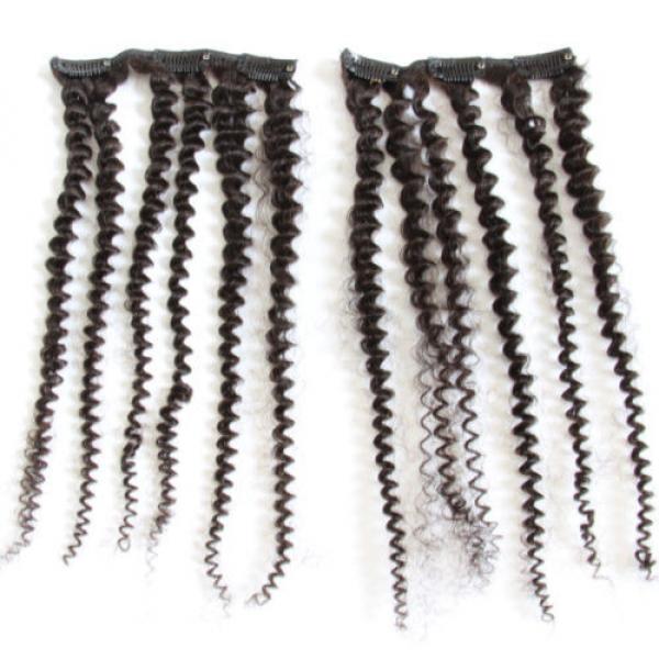 Kinky Curly Clip In Extensions 10pcs 125g 7A Brazilian Virgin Human Hair #4 image