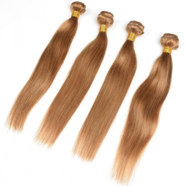 4Bundle 100% Remy Virgin Brazilian Human Hair Extensions Weft Straight Hair 50g #5 image