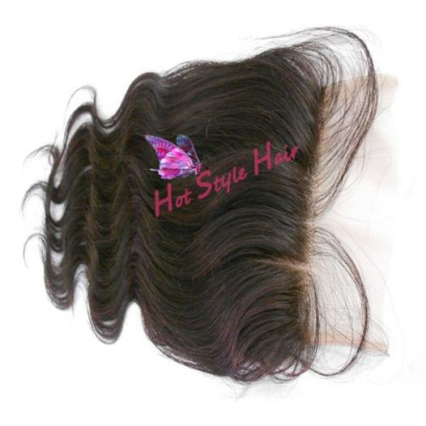 Brazilian Virgin Human Hair Straight/Body Wave Lace Closure 1B Black Piece 3.5*4 #3 image