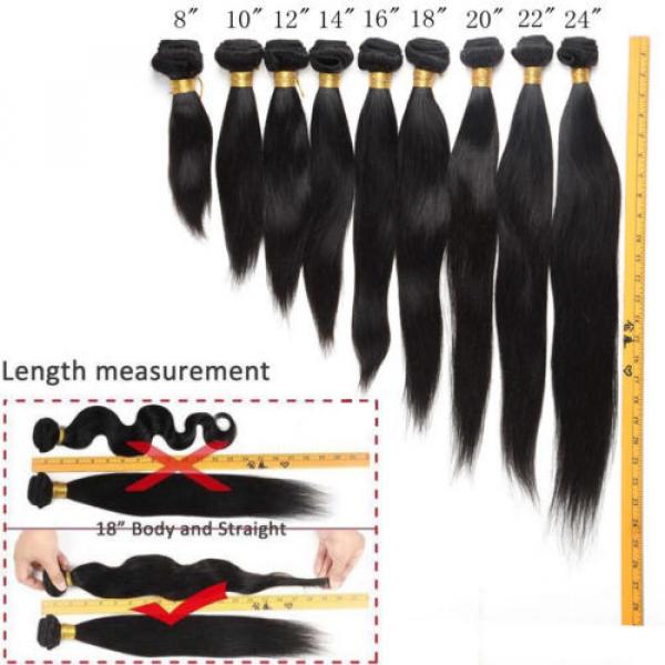 4 Bundles Remy Virgin Brazilian Straight Human Hair Weave Extensions 200g #2 image