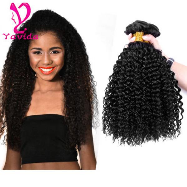 400g/4 Bundles 7A Kinky Curly Virgin Brazilian Human Hair Weft Extensions #1 image