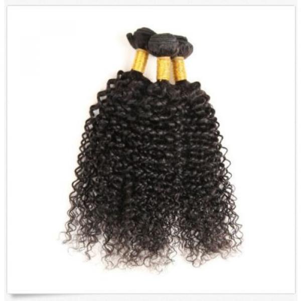 Brazilian Virgin Remy hair Curly Wavy  Human Hair Weave Extensions 150g 3Bundles #3 image