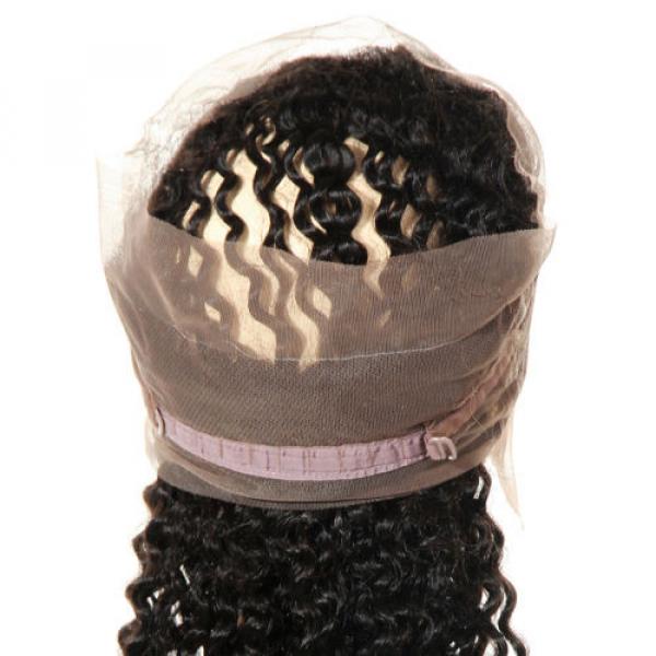 360 Lace Frontal Band Closure Brazilian Virgin Hair Deep Wave with Baby Hair #5 image