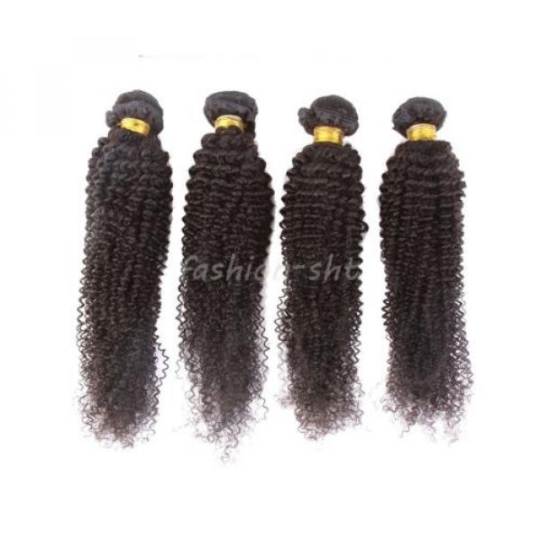 Brazilian Virgin Remy hair Curly Wavy  Human Hair Weave Extensions 150g 3Bundles #5 image