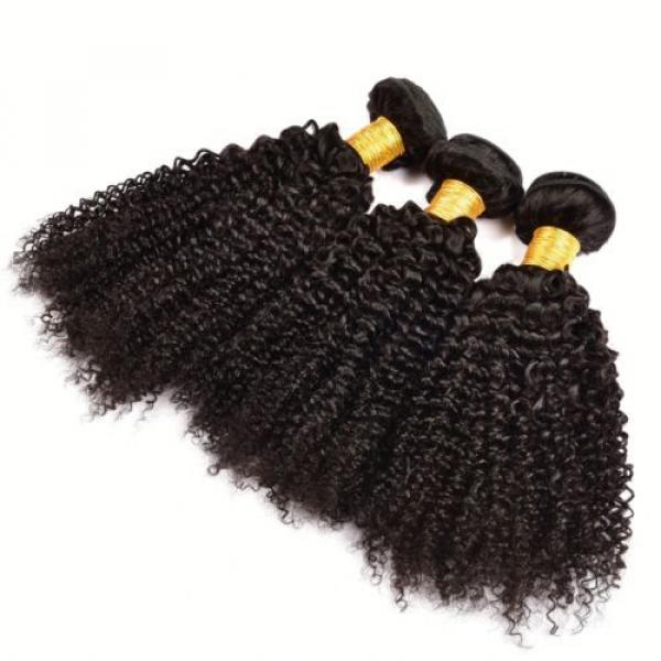 3 Bundles Kinky Curly Brazilian Virgin Hair Curly Weave Human Hair Extensions #3 image