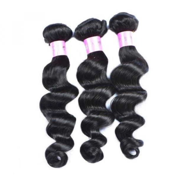 3 Bundles/300g Brazilian Loose Wave Virgin Hair Human Hair Unprocessed #3 image
