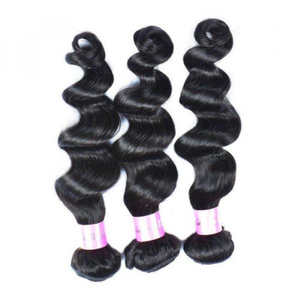 3 Bundles/300g Brazilian Loose Wave Virgin Hair Human Hair Unprocessed #4 image