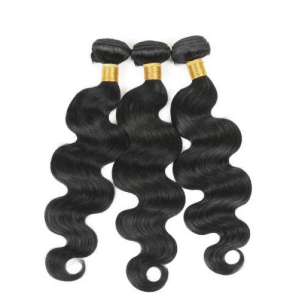 Unprocessed 3 Bundles 6A Virgin Brazilian Human Remy Hair Weave Body Wave 150g #4 image