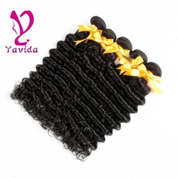 Unprocessed Brazilian Virgin Deep Curly Wave Human Hair Weft Weave 4Bundles/400g #2 image