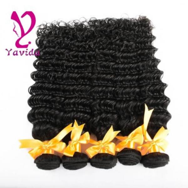 Unprocessed Brazilian Virgin Deep Curly Wave Human Hair Weft Weave 4Bundles/400g #3 image