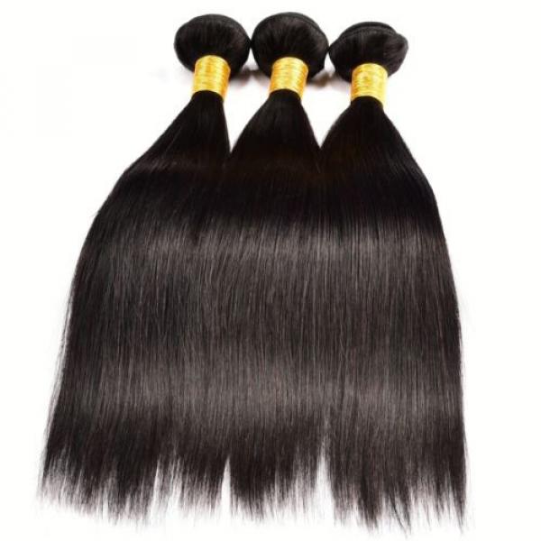 3 Bundles 300g Unprocessed Brazilian Virgin Hair Straight Human Hair Extensions #2 image